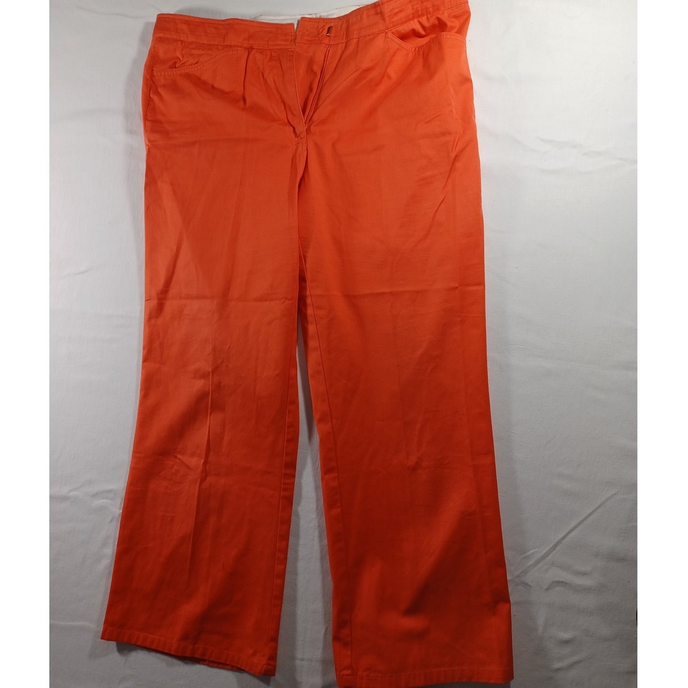 French Connection Women's Orange Casual Wide Leg Pants Trousers